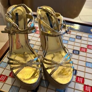 Shoes are in good condition less than normal wear .  Super cute